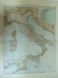 Harta color Italia Leipzig 1899