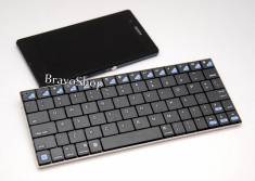 Tastatura Bluetooth Wireless pentru telefoane, tablete, (iPhone iPad Samsung Android) - Dimensiuni mici foto