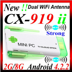 Mini PC CX-919II Dual attenna strong Wifi Mini PC Quad Core RK3188 Android 4.2.2 Android TV Stick Google TV Box, wifi display foto