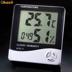 Ceas digital cu senzor de umiditate termometru si alarma foto