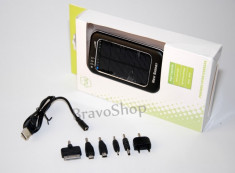 Incarcator solar 5000 mAh - Baterie externa pentru telefoane si tablete foto