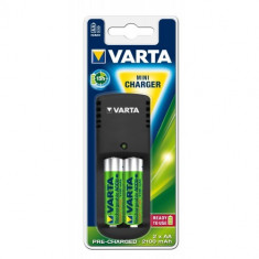 Incarcator Varta Mini Charger cu 2 acumulatori 2100 mAh-PRODUS NOU foto