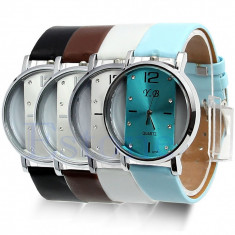 Ceas FASHION DAMA Quartz Curea Piele - Disponibil in Diverse Culori foto