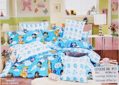 Lenjerie pat pentru copii cu personaje din desene animate foto