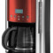 Cafetiera Russell Hobbs Jewels Ruby Red cu design rosu metalizat lacuit si afisaj LCD; capacitate rezervor apa: 1.8l/12 cesti; 1000 W