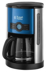 Cafetiera Russell Hobbs gama Cottage Blue cu accent albastru retro si timer programabil; capacitate rezervor apa: 1.8l/12 cesti, 1000 W foto