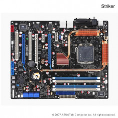 Placa de baza LGA 775 ASUS STRIKER, NVIDIA nForce 680i SLI,POST LCD, SupremeFX Audio Card, 4 x DDR2, 3 X pci-express(placa video) , Raid 0/1/0+1/5 foto