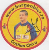 Suport de pahar / Biscuite BERGENBIER Cristian Chivu