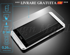 FOLIE PROTECTIE ECRAN DISPLAY STICLA HTC ONE (M7) ANTISOC SECURIZATA TEMPERED GLASS foto