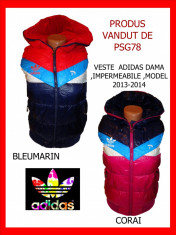 VESTE DAMA ADIDAS ,MODEL 2015 ,MATERIAL IMPERMEABIL ,LIVRARE GRATUITA IN TOATA TARA foto