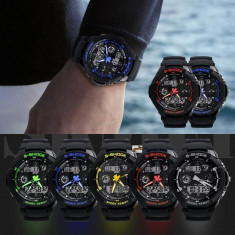 Ceas SKMEI S-SHOCK Multifunctional Dual Time LCD LED , Rezistent la Apa ! DISPONIBIL IN 5 CULORI DIFERITE ! VEDETI POZE ! foto