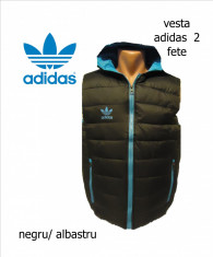 VESTE ADIDAS CU 2 FETE ,MODEL BARBATI , MATERIAL IMPERMEABIL ,LIVRARE GRATUITA foto