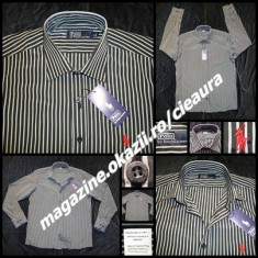 CAMASA BARBATEASCA MAFIA STYLE firma brand POLO by RALPH LAUREN REGULAR FIT 100% BUMBAC SATINAT DUNGI NEGRE si GRI CAMASI BARBATI NEW EDITION foto