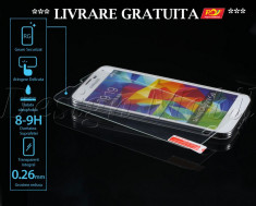 FOLIE PROTECTIE ECRAN DISPLAY STICLA SAMSUNG GALAXY S5 SM-G900F ANTISOC SECURIZATA TEMPERED GLASS foto