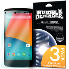 Folie RINGKE Invisible Screen Defender pachet 2+1 GRATIS folie premium protectie display Google Nexus 5 foto