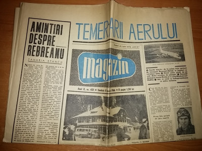 ziarul magazin 8 ianuarie 1966- foto pe prima pagina de la cabana voina-muscel foto