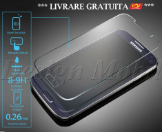 FOLIE PROTECTIE ECRAN DISPLAY STICLA SAMSUNG GALAXY S4 I9500 I9505 ANTISOC SECURIZATA TEMPERED GLASS foto