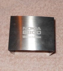 Placuta decorativa metal Nokia 8800 Sirocco edition foto