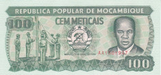 Bancnota Mozambic 100 Meticais 1989 - P130c UNC foto