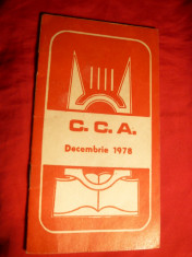 Program CCA ,Dec. 1978 , 16 pag. foto