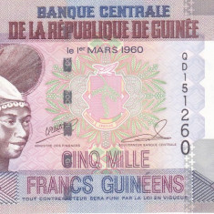 Bancnota Guineea 5.000 Franci 2012 - P41b UNC