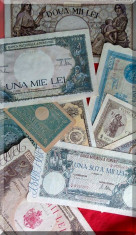 Licitatie: Colectie Bancnote Romanesti Vechi- Lot 10 bancnote Anii 40! foto