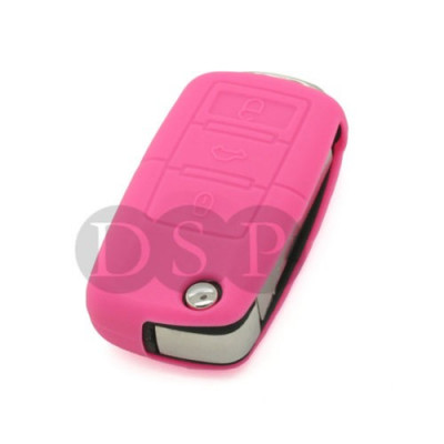 Husa silicon roz Cheie Skoda VW - avem disponibile si alte culori foto