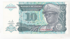 bnk bn zair 10 zaires 1993 unc foto