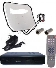 TV SATELIT CAMPING -TIR-RULOTA-kit complet-microreceptor alimentare 12 v foto