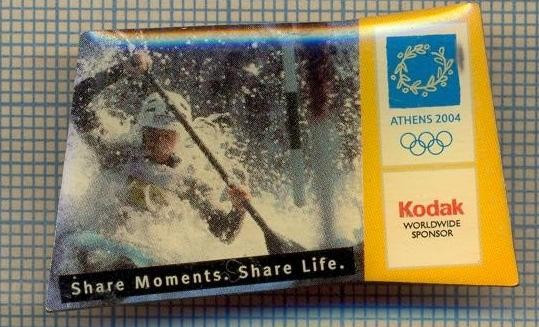 1537 INSIGNA OLIMPICA -ATHENS(ATENA) 2004 - KODAK -WORLDWIDE SPONSOR -starea care se vede