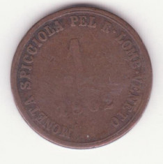 (M238) MONEDA LOMBARDIA SI VENETIA - 1 SOLDO 1862, LIT. A, MONETA SPICCIOLA - MAI RARA foto