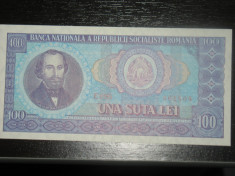 Bancnota 100 lei Romania 1966 , necirculata foto