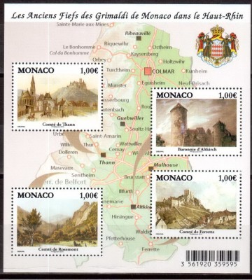 MONACO 2010, Fostul fief al familiei Grimaldi - Cetati, serie neuzata, MNH foto