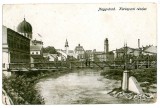 1044 - Oradea, SYNAGOGUE and the Bridge - old postcard - unused - 1917