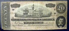 SUA - Confederate States 20 Dollars 1864 foto