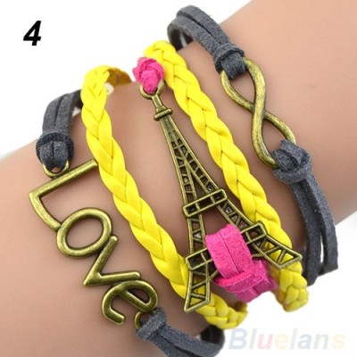 Bratara Piele - Love - Turnul Eiffel - Infinit - COD 5 foto