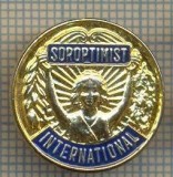 1607 INSIGNA INTERESANTA - SOROPTIMIST -INTERNATIONAL -ORGANIZATIE NONGUVERNAMENTALA A FEMEILOR -starea care se vede