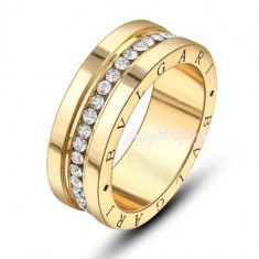 INEL BVLGARI 18K Placat cu Aur Si Cu Cristale Swarovski Model Subtire foto