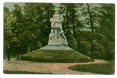 306 - Rm. VALCEA, Monumentul STIRBEY din Zavoi - old postcard - used - 1919 foto