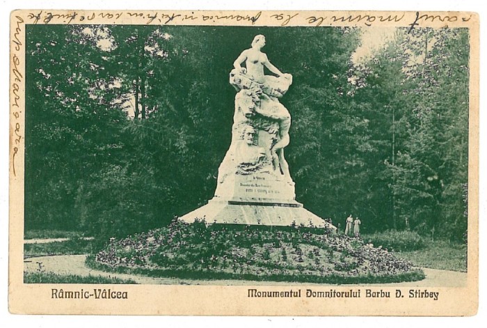 192 - Rm. VALCEA, Monumentul STIRBEY - old postcard - used - 1933