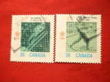 *Serie Sport -Preolimpiada Calgary 1986 Canada , 2 val.stamp.
