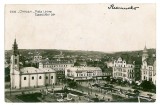 838 - ORADEA, Market Unirii - old postcard, real PHOTO - used - 1933