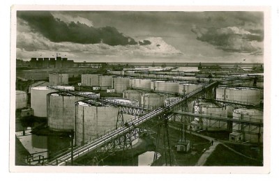888 - CONSTANTA, Rezervoarele de petrol - old postcard, real PHOTO - unused foto