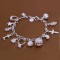 Bratara Placata Argint 925 - Accesorii Atasate: cruce, inel, inima, cheie, lacat