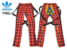 Pantaloni Adidas Jeremy Scott Plaid Bondage Pants, Autentici, Noi ! foto