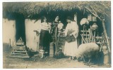 1688 - ETHNIC women, country life - old postcard, real PHOTO - unused