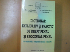 I. Pitulescu Dictionar explicativ si practic de drept penal si procesual penal Bucuresti 1997 foto