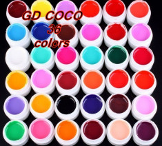 Set 36 geluri colorate UV 8 gr ( 5 ml ) - GD COCO - cu uscare la lampa UV foto