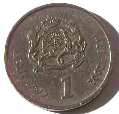 MAROC 1 DIRHAM 2002, 6 g., Copper-Nickel, 24 mm ** foto