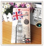 Portofel Dama Plic Fashion LONDON UK BIG BEN ! Model NR 4, Alb, Bej